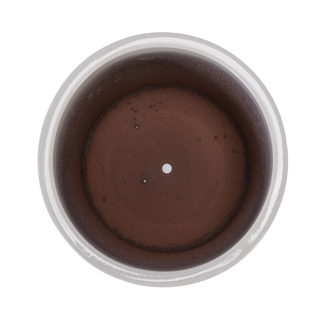Grande Vaso da Fioriera in Ceramica Artigianale, 42 cm di Diametro × 54 cm di Altezza, Bianco Lucido con Motivo a Rombo, Traspirante e Resistente al Gelo con Fori di Drenaggio