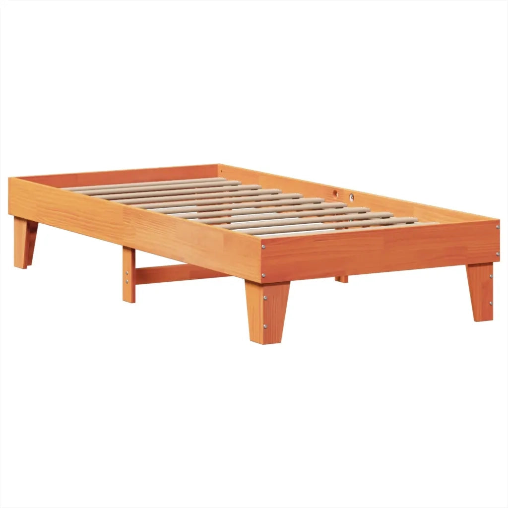 Letto senza Materasso-Struttura Letto Marrone Cera 75x190 cm in Legno di Pino 285090