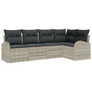 Set di divani con cuscino Grigio chiaro Poliestere