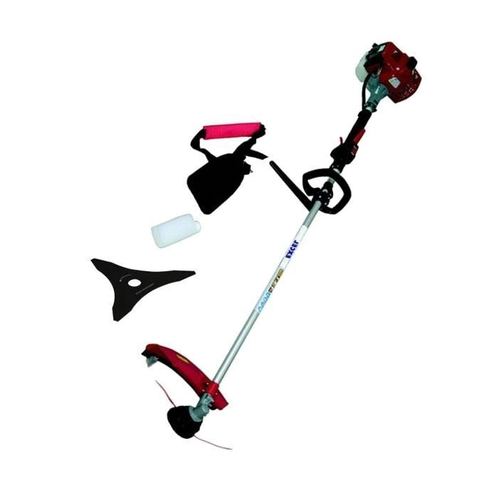 Excel DP33 Decespugliatore a Scoppio 2 Tempi 32,6 cc 1,05 kW con Testina a Doppio Filo e Disco a 3 Dentelli colore Nero