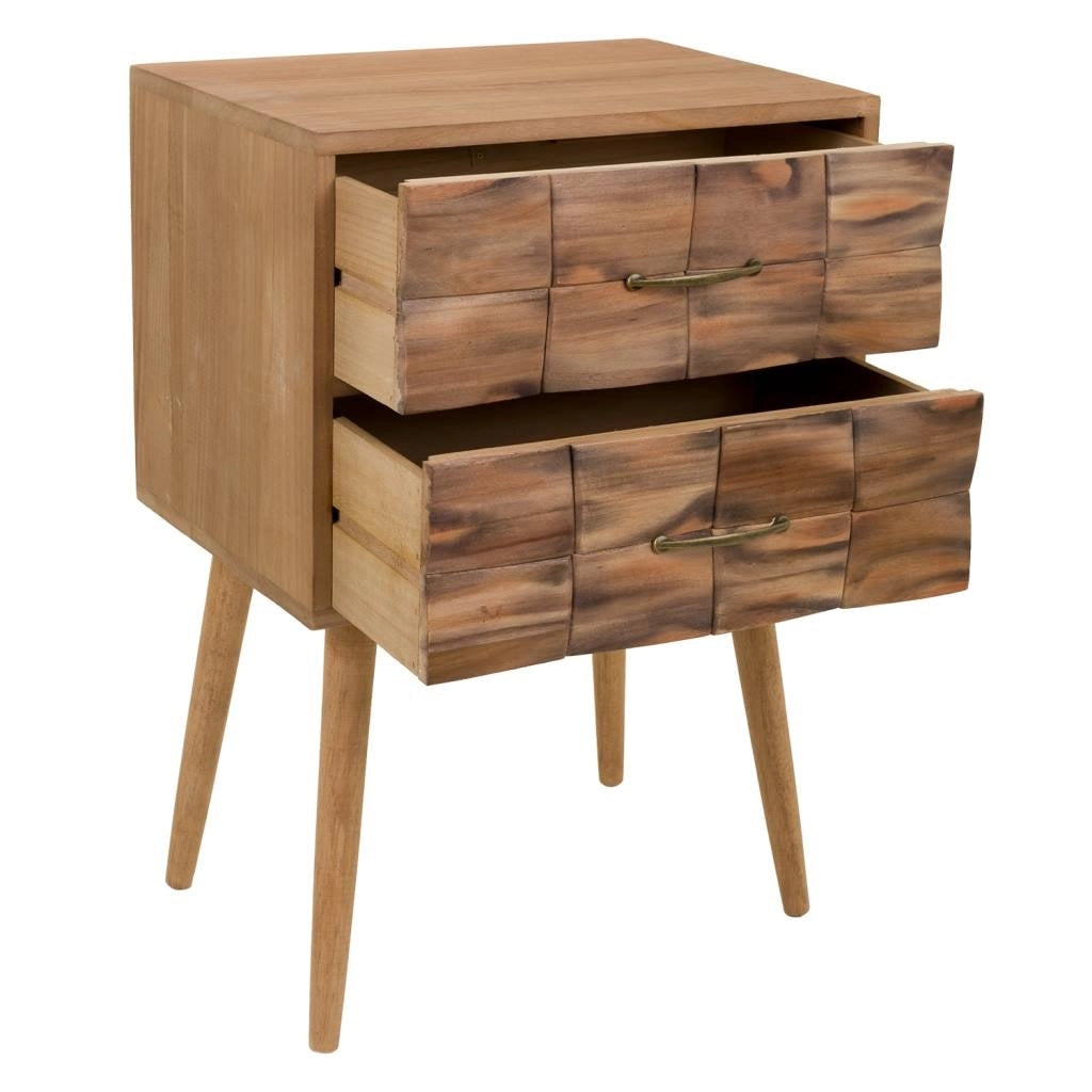 Comodino in legno marrone 50x38x73