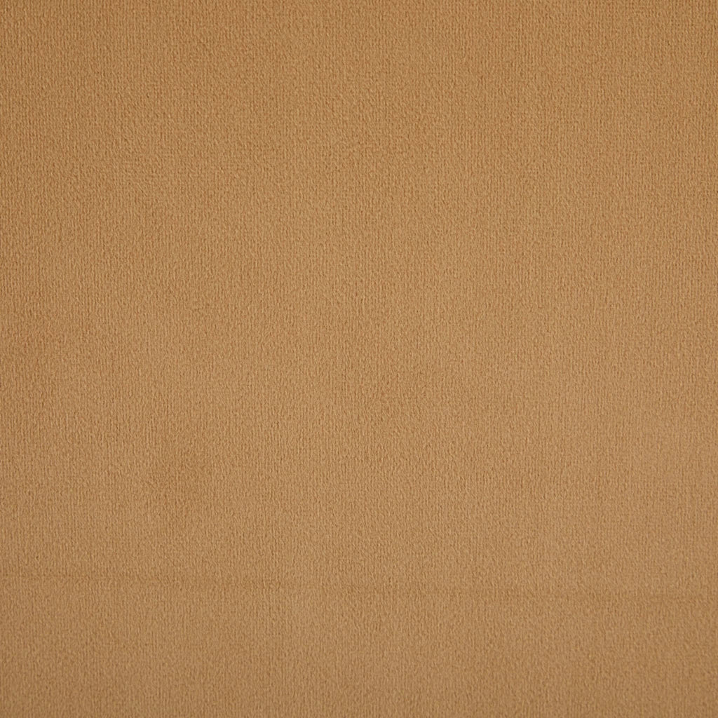 Poltrona scandinava in legno di hevea e velluto, camel
