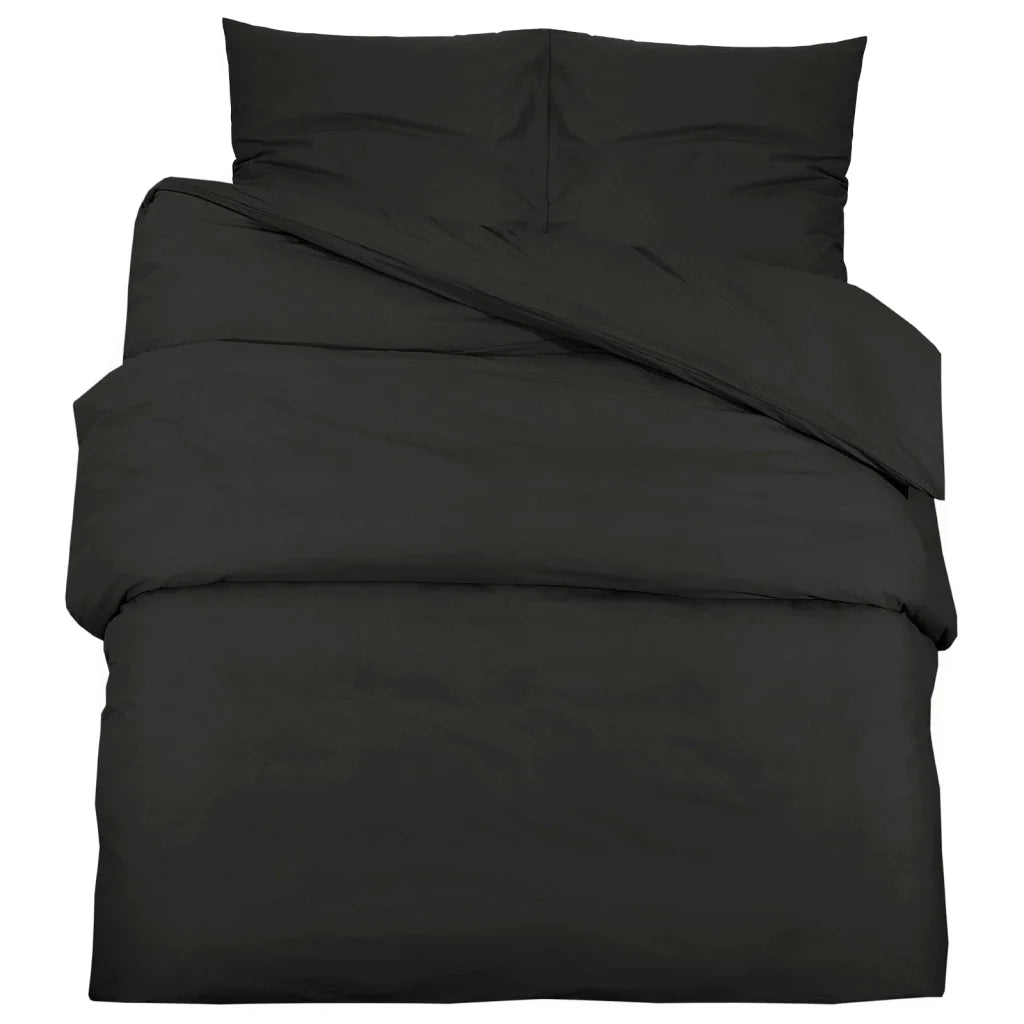 Set Copripiumino Nero 155x220 cm in Cotone 136119