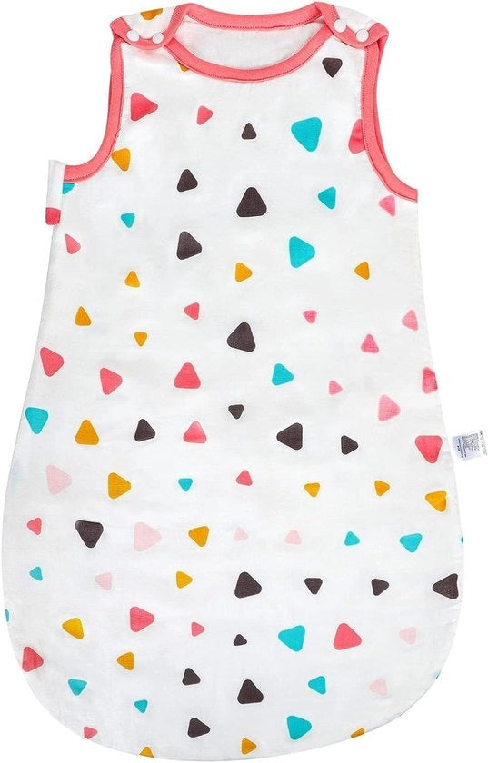 Slaapzak estiva 0,5 tog mousseline cotone - L 12-18 mesi - slitta respirante per bambini in cotone gommato