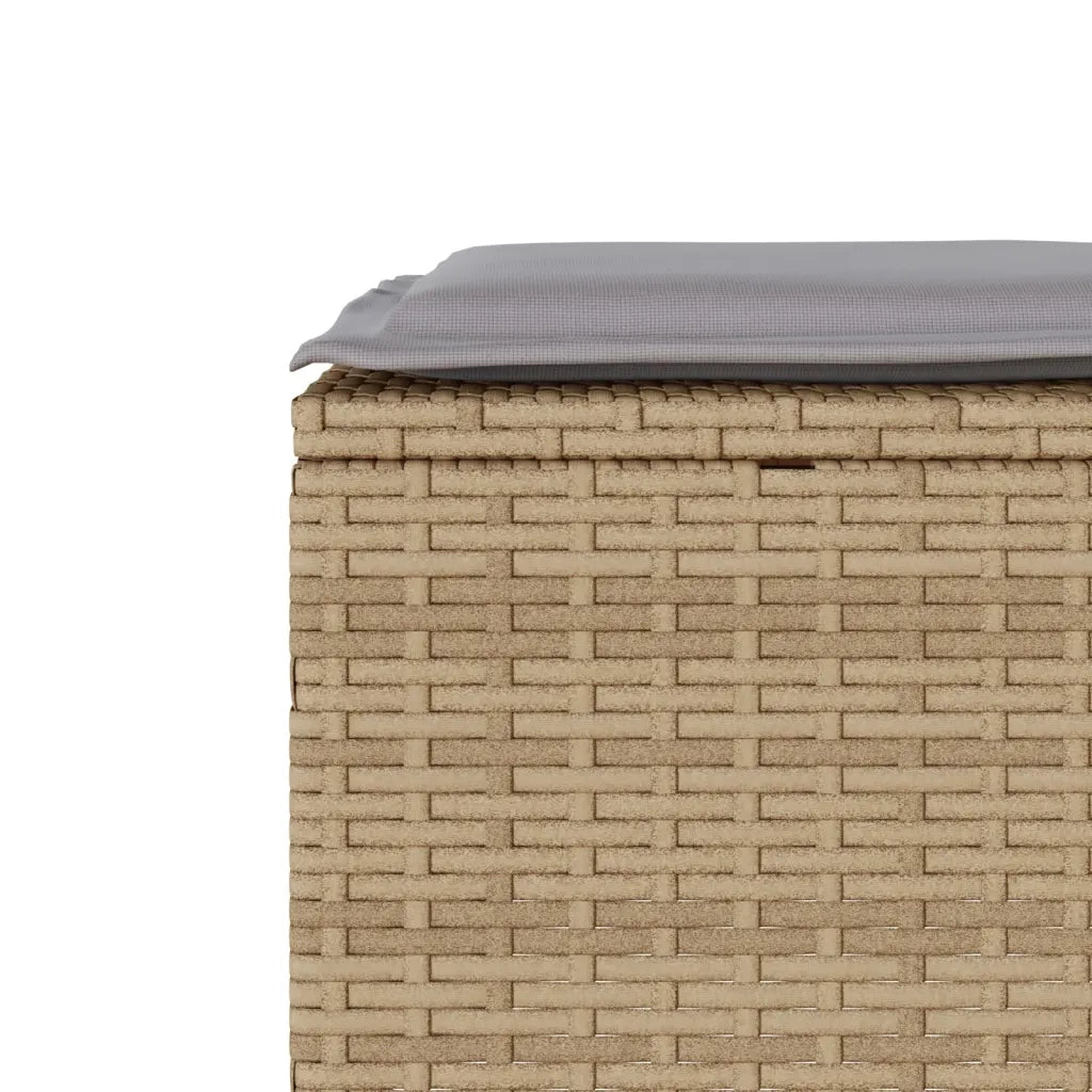 Set da Bistr¨° 3 pz | Set Salotto da Giardino con Cuscini Beige in Polyrattan