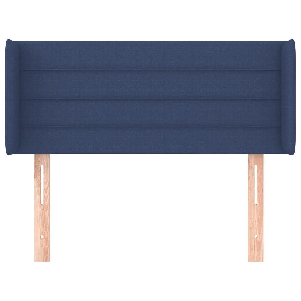 Testiera | Testata ad Orecchio Blu 103x16x78/88cm in Tessuto