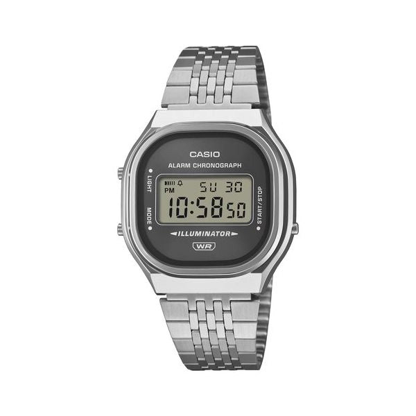 Orologio casio a140we 8aef vintage silver e black
