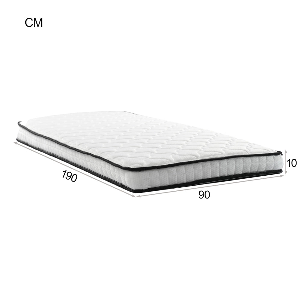 Letto divano estraibile 90 × 190 cm et 180 × 190 cm con ripiani, LED et USB, con 2 materassi