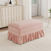 Pouf Windsor in Tessuto Chenille Rosa con Design Elegante e Versatile