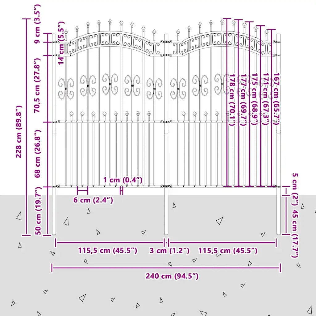 Recinzione per Giardino KAMPEN Bianco 42003977