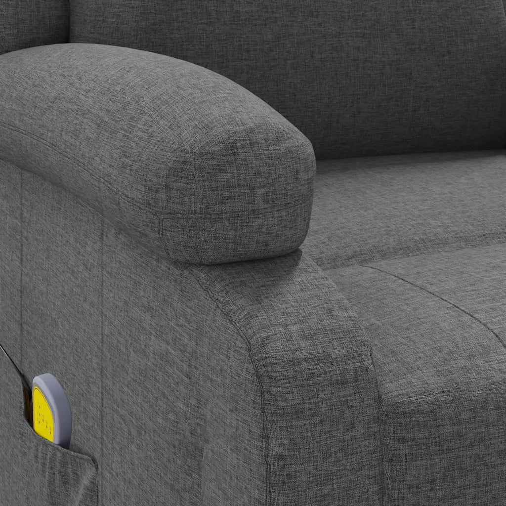 Poltrona Massaggiante | Sedia Relax Grigio Scuro in Tessuto