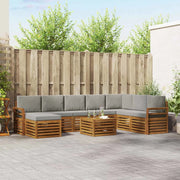 Set divano sezionale con cuscino 9 pcs Grigio Naturale e Chiaro 3375331