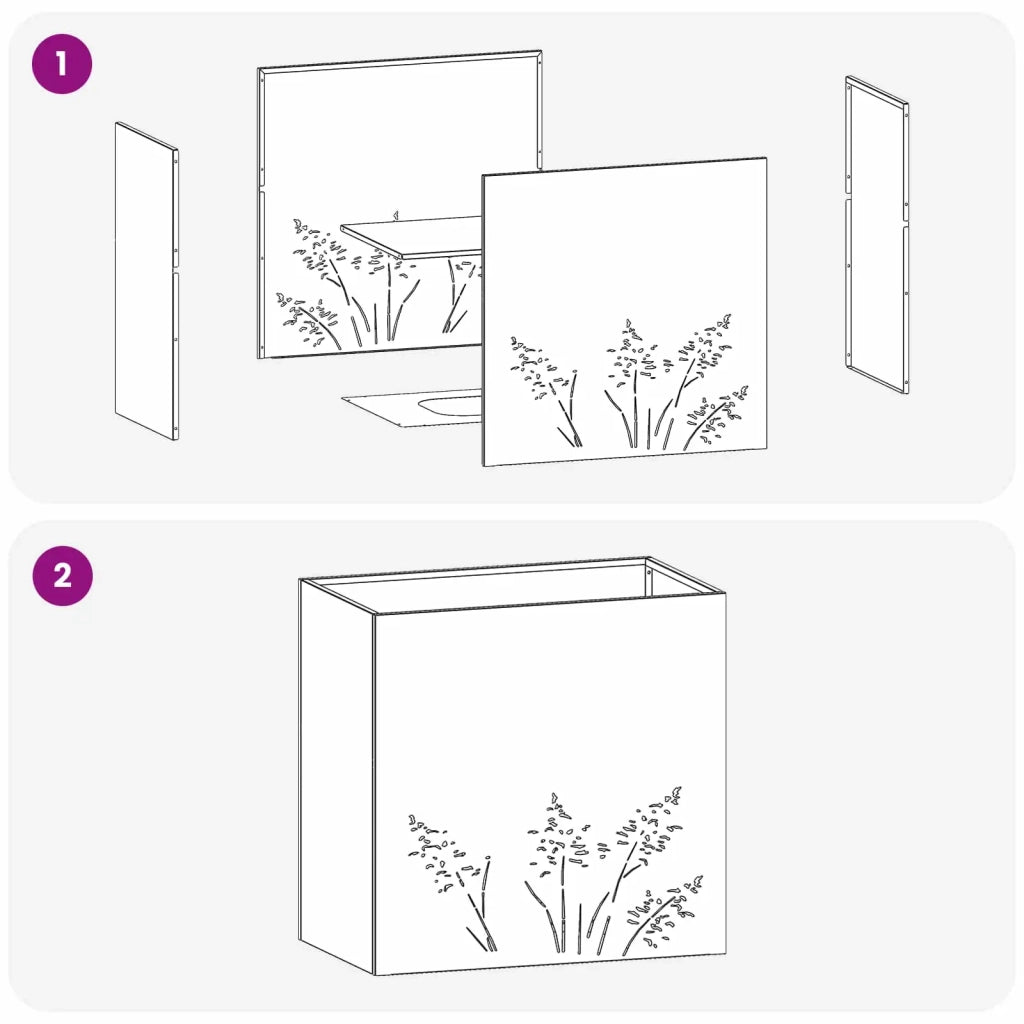 Vaso da giardino Antracite 50 x 30 x 49 cm 8005810