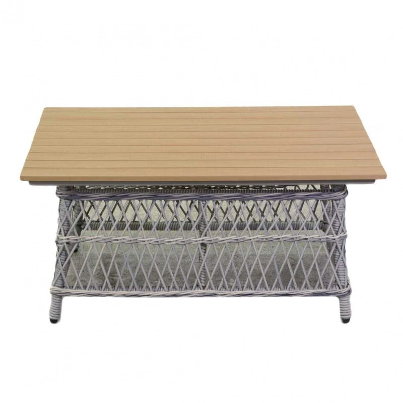 Salotto alluminio polirattam Jefferson grigio 2 posti