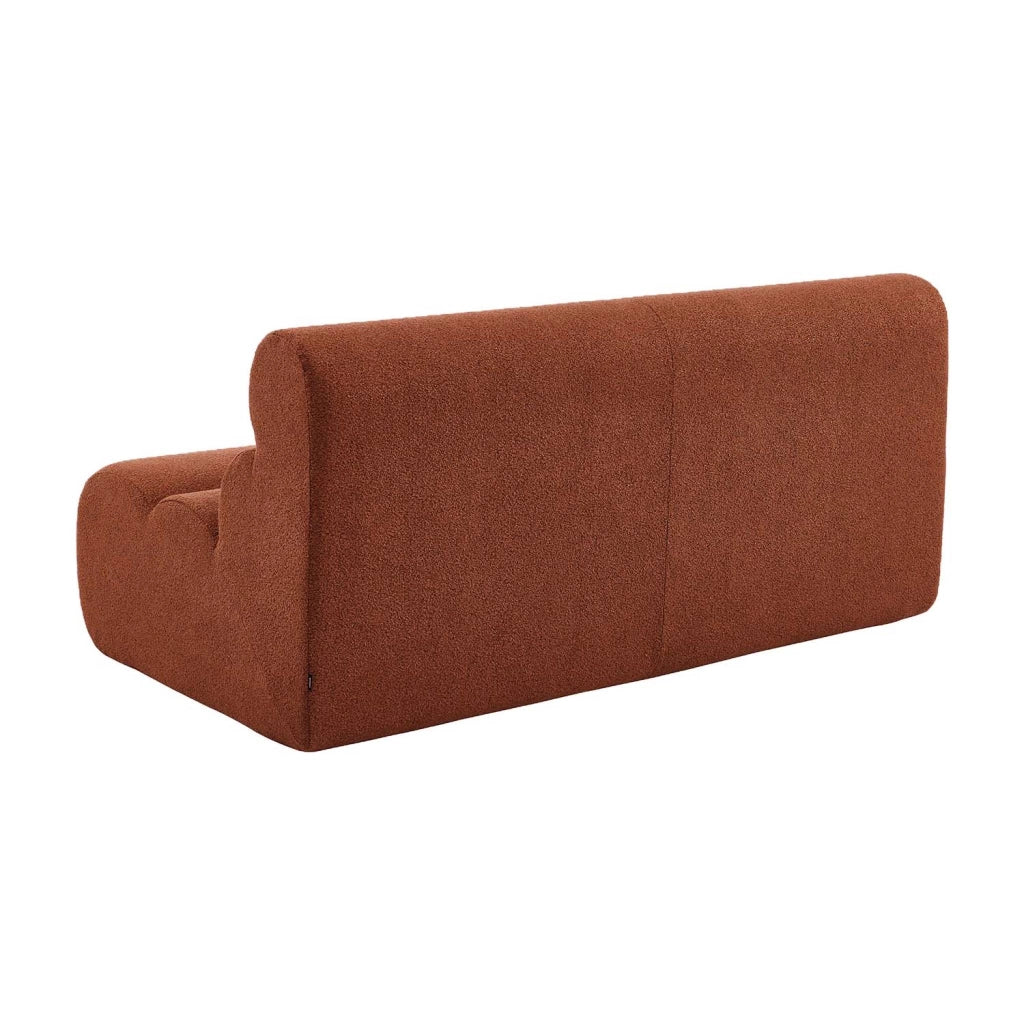 Poltrona bouclé strutturata, 2 posti, terracotta