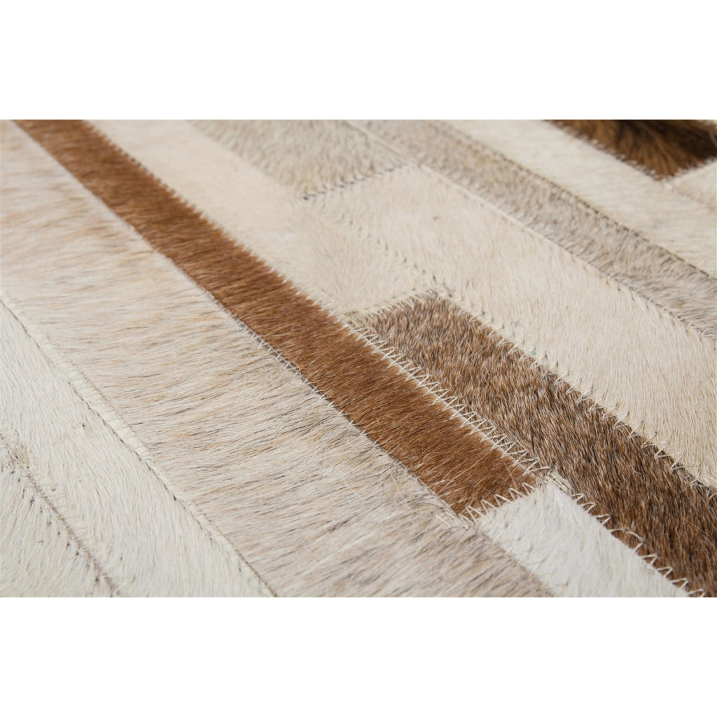Tappeto patchwork Eclipse in pelle cucito a mano