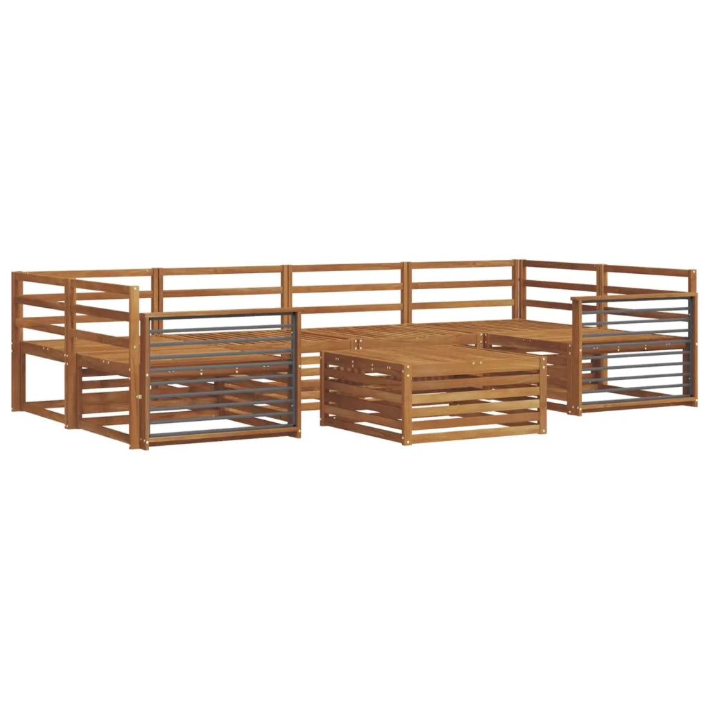 Set di divani da esterno 7 pcs Naturale 3373109