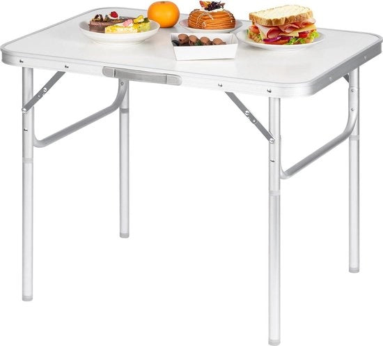 Tavolo da campeggio pieghevole in alluminio e MDF, tavolo da balcone, altezza regolabile, tavolo da picnic, tavolo da parete, tavolo da viaggio.