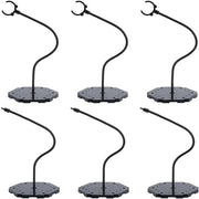 Display per Figurine di Pop in Materiale Plastico, Nero, 6 Pezzi