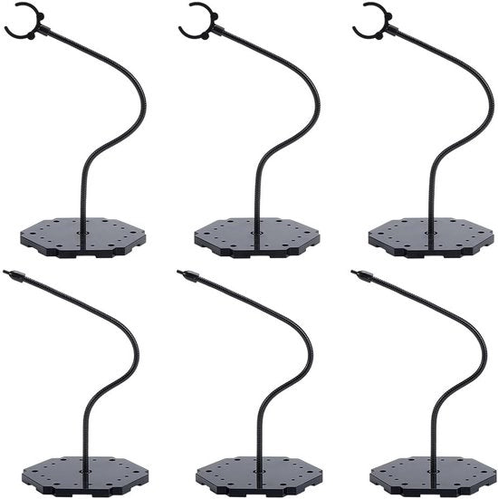Display per Figurine di Pop in Materiale Plastico, Nero, 6 Pezzi