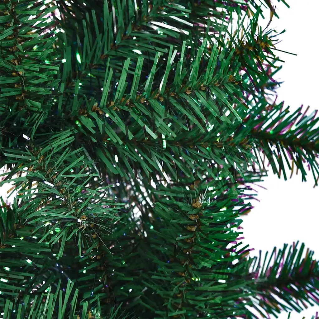 Albero di Natale Artificiale-Albero Natalizio Punte Iridescenti Verde 120 cm PVC