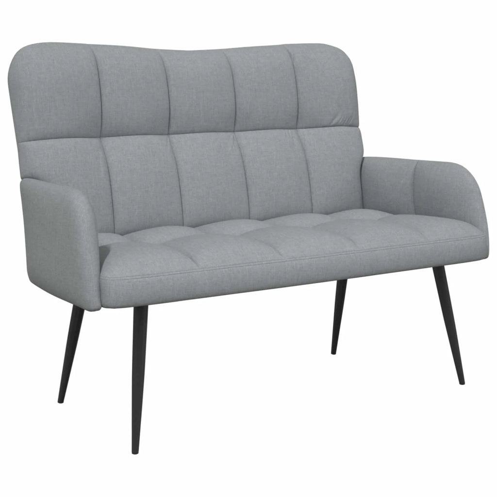 Sofa a Due Posti Grigio chiaro 115 x 61 x 87 cm Tessuto 42028929