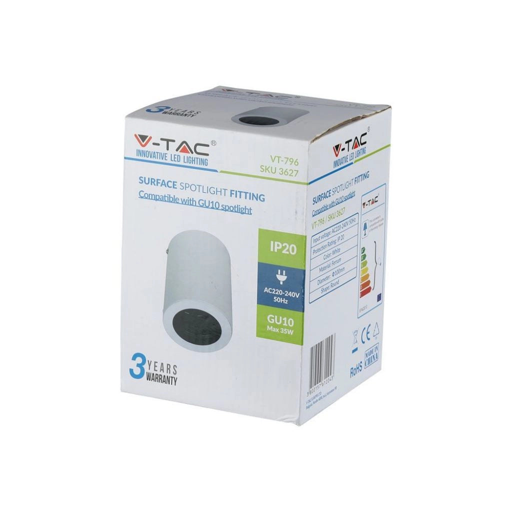 Surface di montaggio GU10 White rotondo