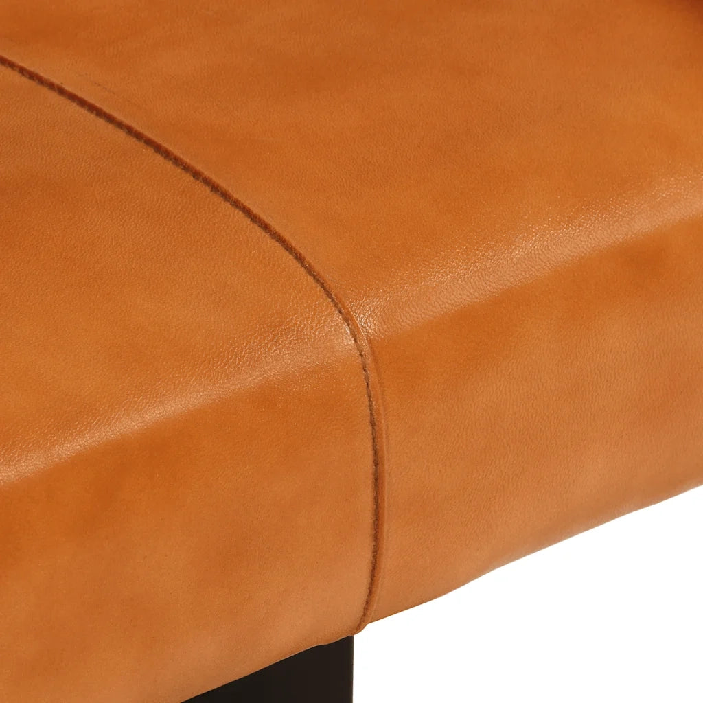 Panca Nera e Marrone 110 cm in Vera Pelle di Capra CFW1434397