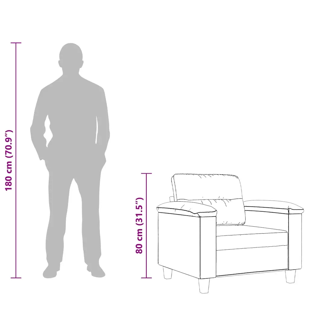 Poltrona | Sedia Relax Nera 60 cm in Microfibra