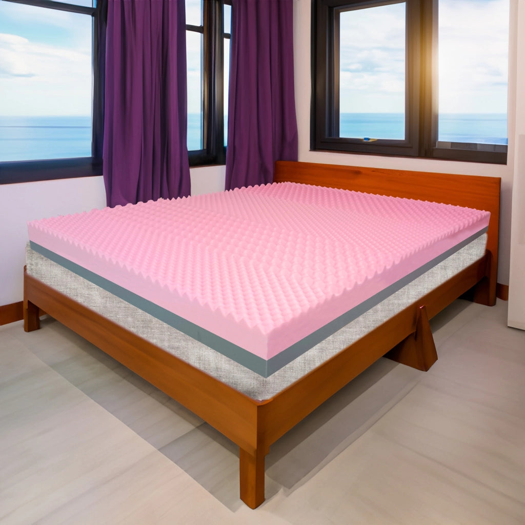 Topper MEMORY + Topper rigido ORTOPEDICO ALTO 10 cm | TOPPER MEMORY e RIGIDO Francese 150X200 Cm | Topper senza tessuto di rivestimento CAPOVOLGIBILE- MOD. SENSE H10