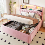 letto imbottito tessuto rosa 140 x 200 cm