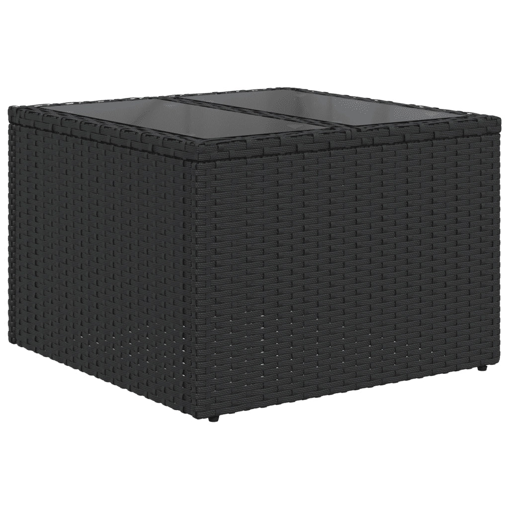 Set Divani da Giardino con Cuscini 7pz Nero Polyrattan 3254642