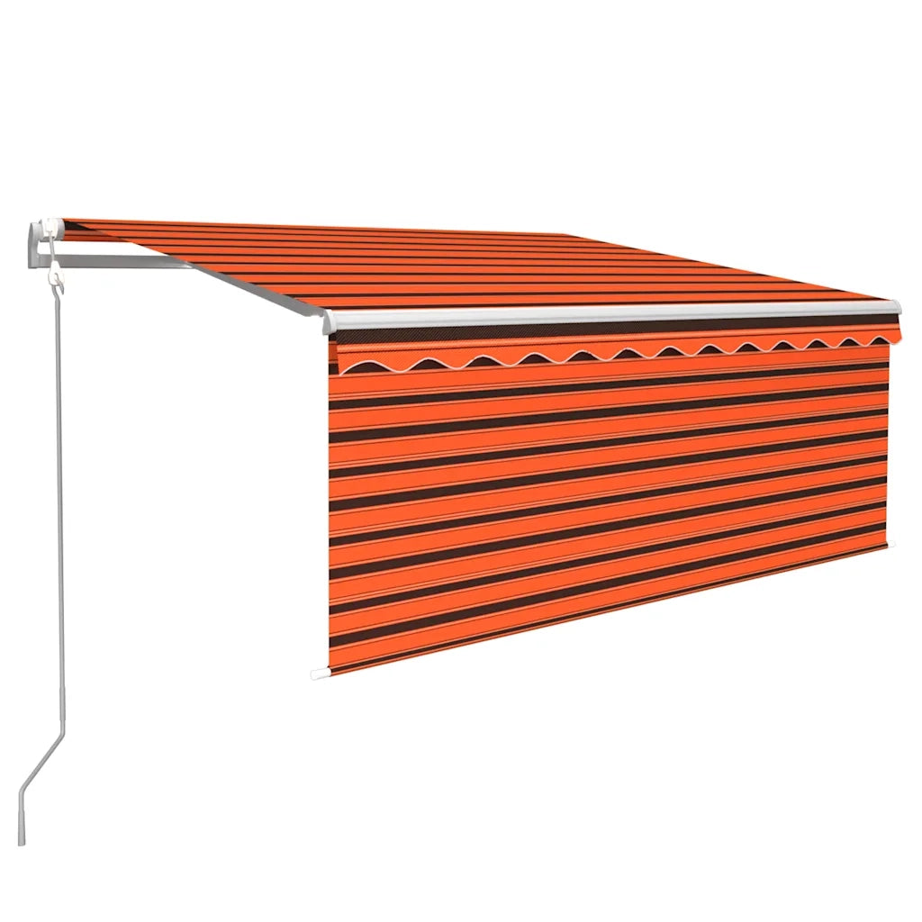 Tenda Automatica con Sensore Vento 3,5x2,5m Arancione e Marrone 3069295