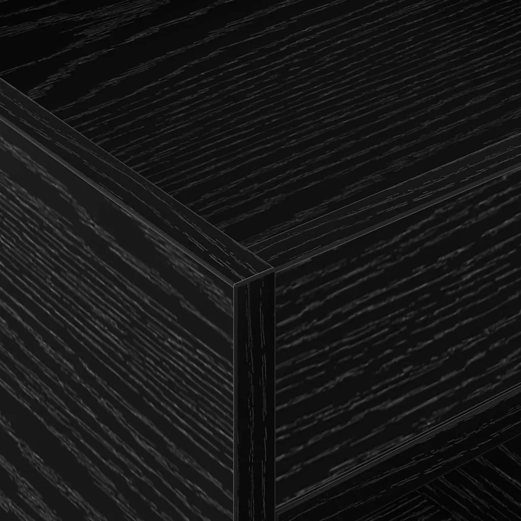 Tavolino 2 pz | Tavolo laterale Rovere Nero 40 x 40 x 56 cm Legno multistrato