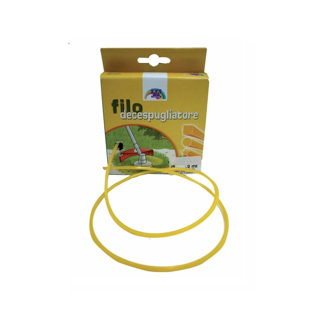 Filo in nylon decespugliatore quadrato tondo giallo tagliaerba rasaerba bordi MT 15/MM. 4/TONDO