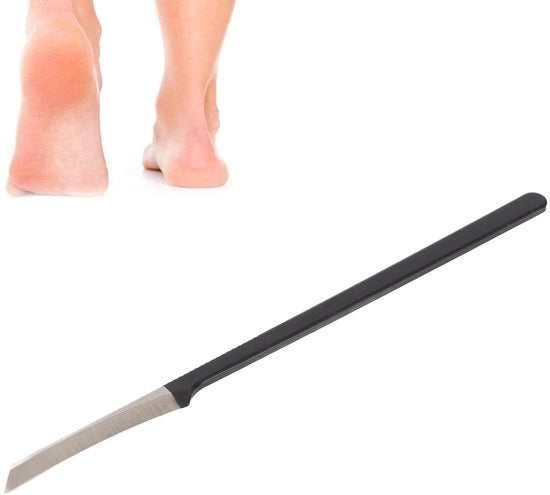 Strumento per rimuovere le scaglie Professionale - Pedicure Mes - Raschietto per scaglie - Acciaio inossidabile - Manico ergonomico - Strumento per eliminare la pelle morta - Pedicuretool