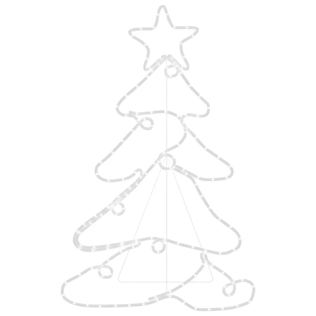 Figura Albero di Natale con 144 LED-Luci decorative natalizie 88x56 cm