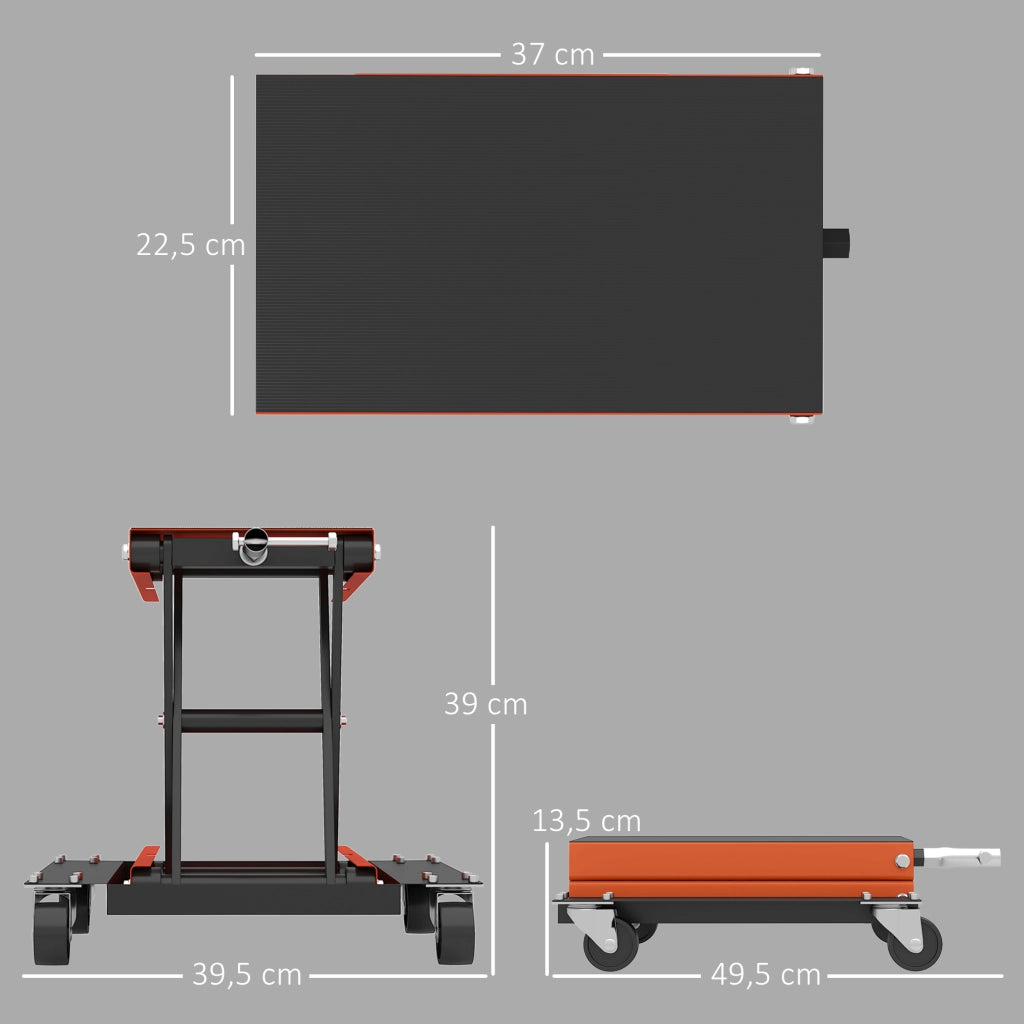 Ponte Sollevatore per Moto - Xylo - 500 kg, 135-390 mm Regolabile, Acciaio Arancione