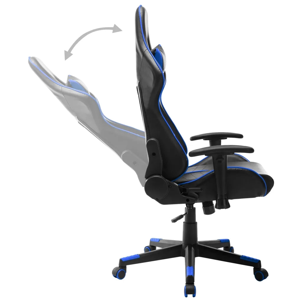 Sedia da Gaming | Sedia da e-sports Blu e Nera in Similpelle