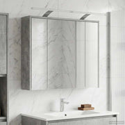 Mobiletto per specchio da bagno Grigio cemento 889178