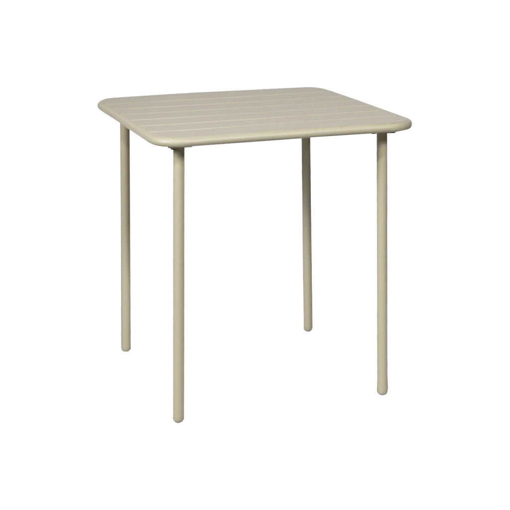 Tavolo da giardino in metallo 2 posti, 70cm, beige