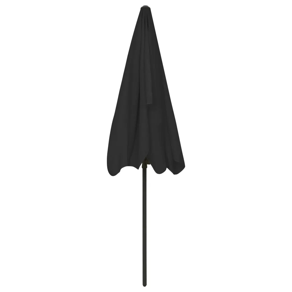 Ombrellone da Spiaggia Nero 200x125 cm 314733