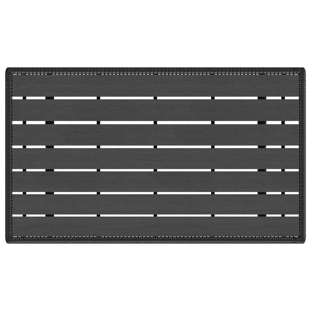 Set da pranzo per esterni 5 pz Nero polyrattan 3422257