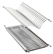 SCOLAPIATTI SCOLABICCHIERI ACCIAIO INOX  CON VASCHETTA L.CM 80
