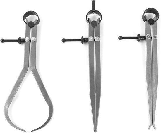 Set di taglio e squadro professionale - 3 pezzi - 8" / 200 mm