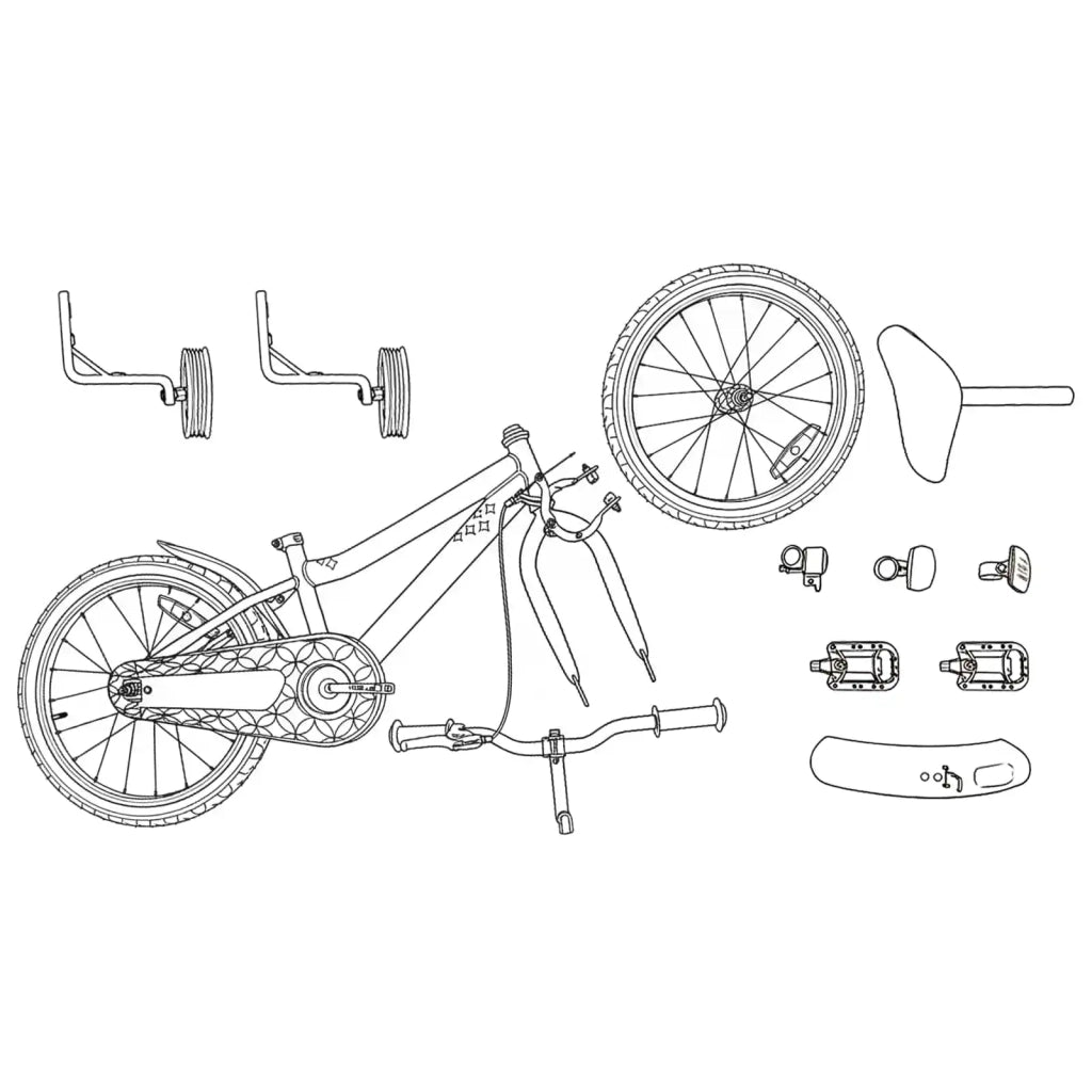 Bicicletta per Bambini 12 Pollici per bambini di 2-4 anni 42009612