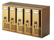 1pz alubox cassetta postale a 5 posti bronzo art. c5 cod:ferx.21536