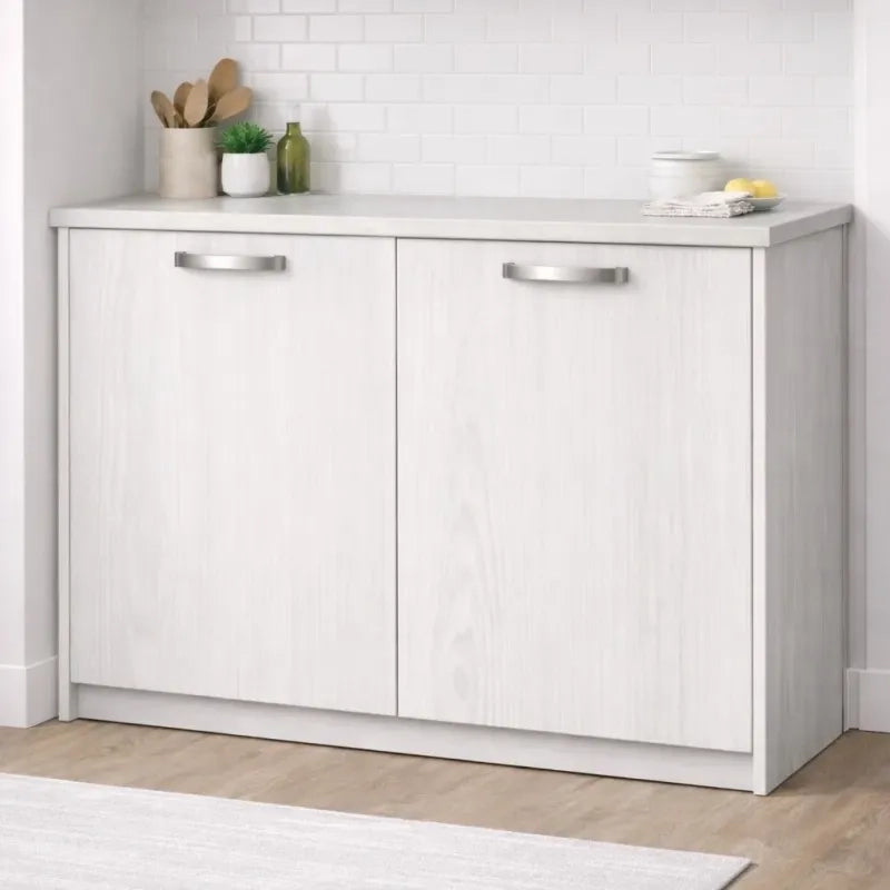 Anta per mobili in Legno nobilitato Compresa di Maniglia 72x30 Larice Bianco