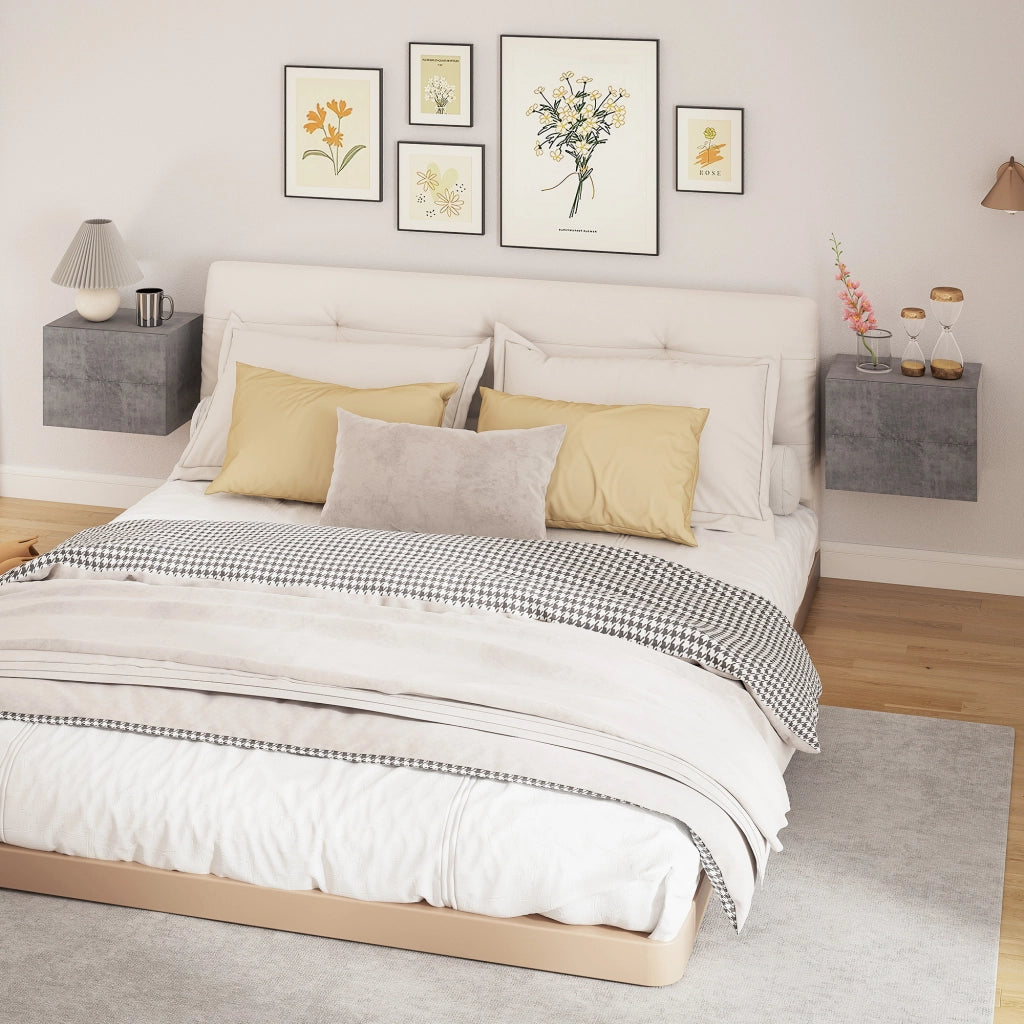 Comodini ¨C zephmum ¨C Grigio, 40x29x30 cm