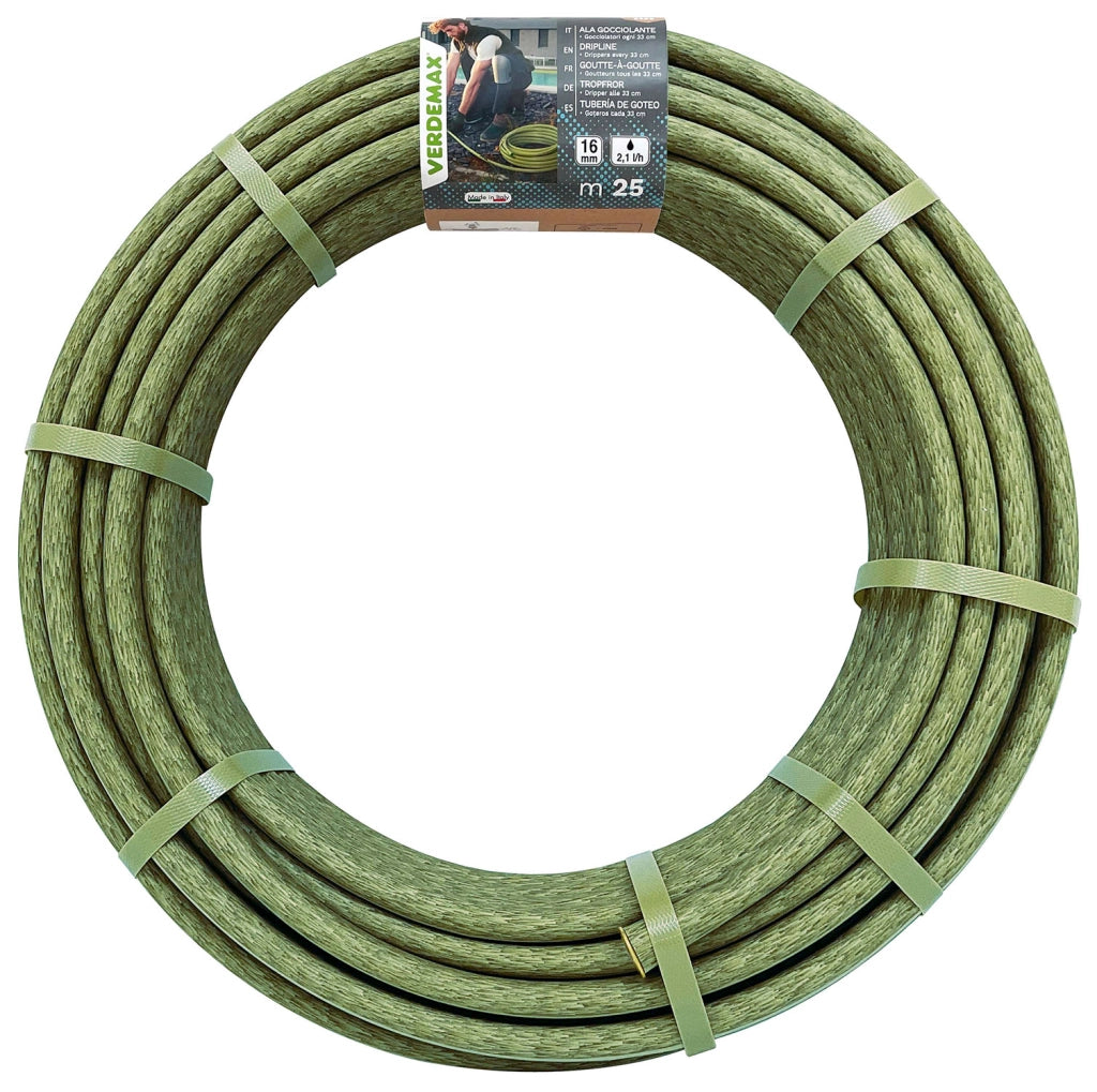 Ala Gocciolante Verdemax Gocciolatore Autocompensante 16mm x 25 m in PE Verde